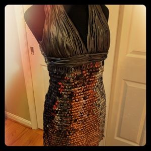 Jovini Beyond sequined halter neck dress